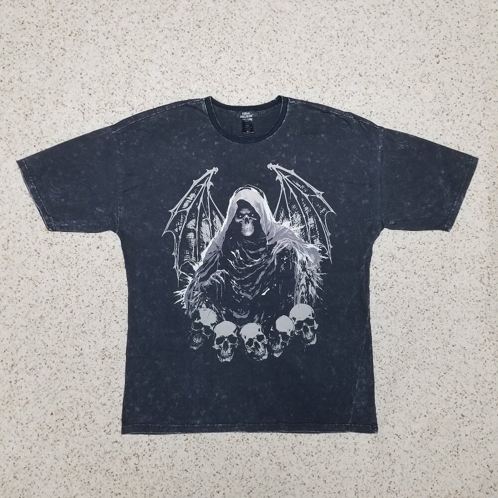 Hot Topic Social Collision Grim Reaper Skulls T-Shirt